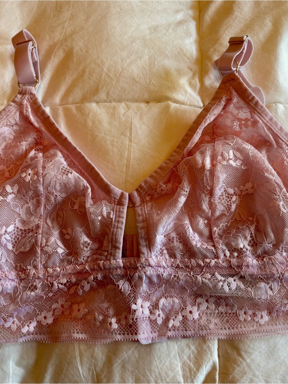 Auden Lace Bralette in Dusty Pink